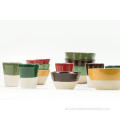 مجموعة عشاء Glaze Stoneware - ألوان متعددة